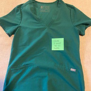 Figs 3 pocket hunter women's top